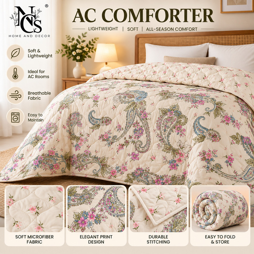 NCS Cotton Double King Sized Bedding Set(Multicolor, 1 COMFORTER)