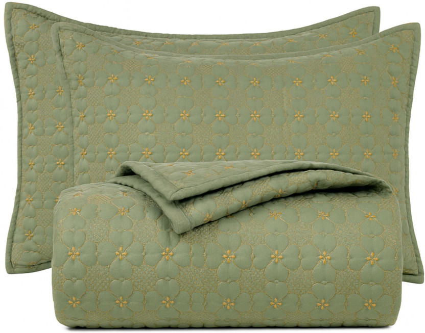 BSB HOME Cotton Double King Sized Bedding Set(Blue, 1 King Size Bedcover & 2 Pillow Covers)
