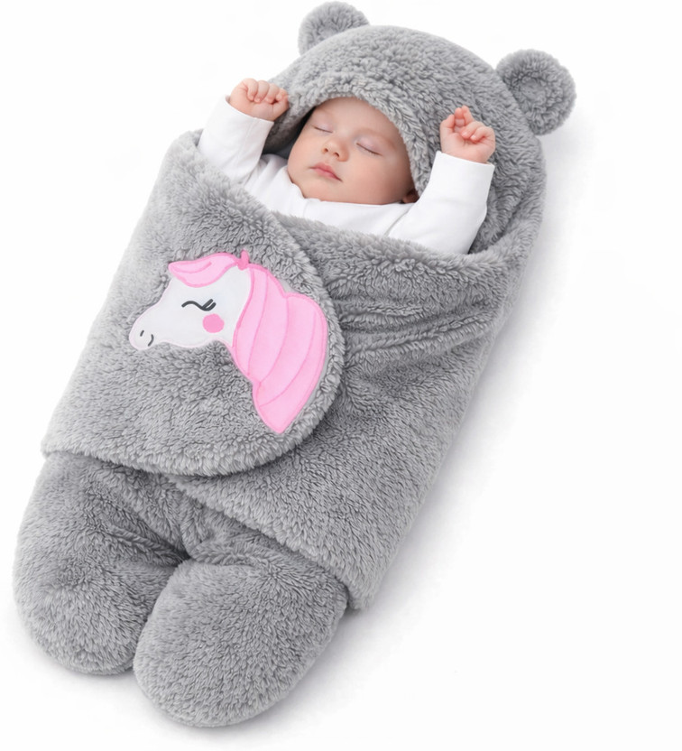 BRANDONN Cotton Baby Bed Sized Bedding Set(Unicorn Grey, 1 Baby Bedding)