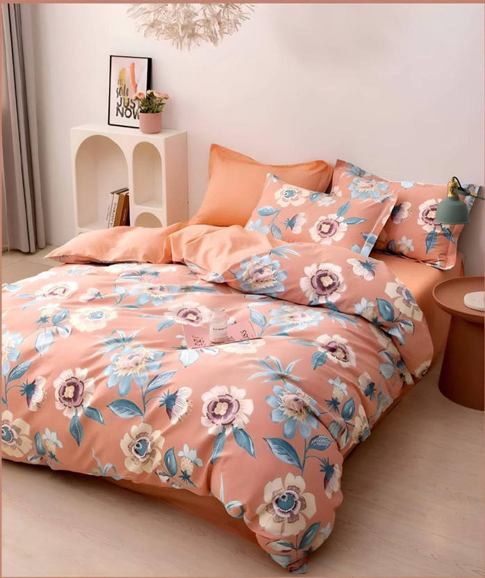 Linemates Linemates Cotton Double King Sized Bedding Set(Comforter Set 4 pc 108x108 inch 1 Comforter+1 Elastic Bedsheet+2 Pillow Cover, Glace Cotton AC Comforter Set Double Bed Super King Size with Elastic Fitted Bedsheet & 2 Pillow Covers, 4 Pieces Bedding Set | AC Quilt | AC Dohar (108 x 108 inch, 78x78) - Flipkart Deal