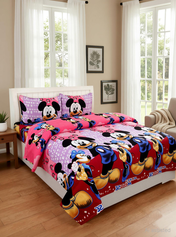 CECARO CECARO Polyester, Cotton Queen Sized Bedding Set(1 Bedding Bedsheet, One Bedsheet With Two Pillow Covers) - Flipkart Deal