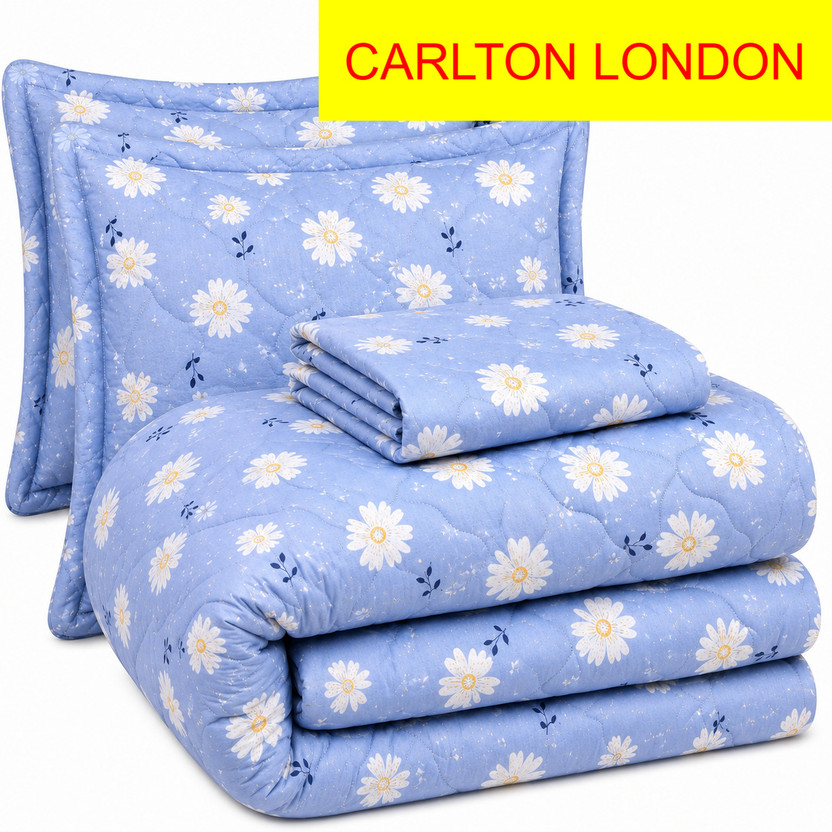 CARLTON CARLTON LONDON Cotton Double King Sized Bedding Set(Multicolor, 1 comforter 1 bedsheet 2 pillow cover) - Flipkart Deal