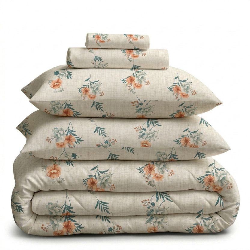 Indian Weavers home store Cotton Double Sized Bedding Set(Multicolor, 1 Bedsheet 2 Pillow)