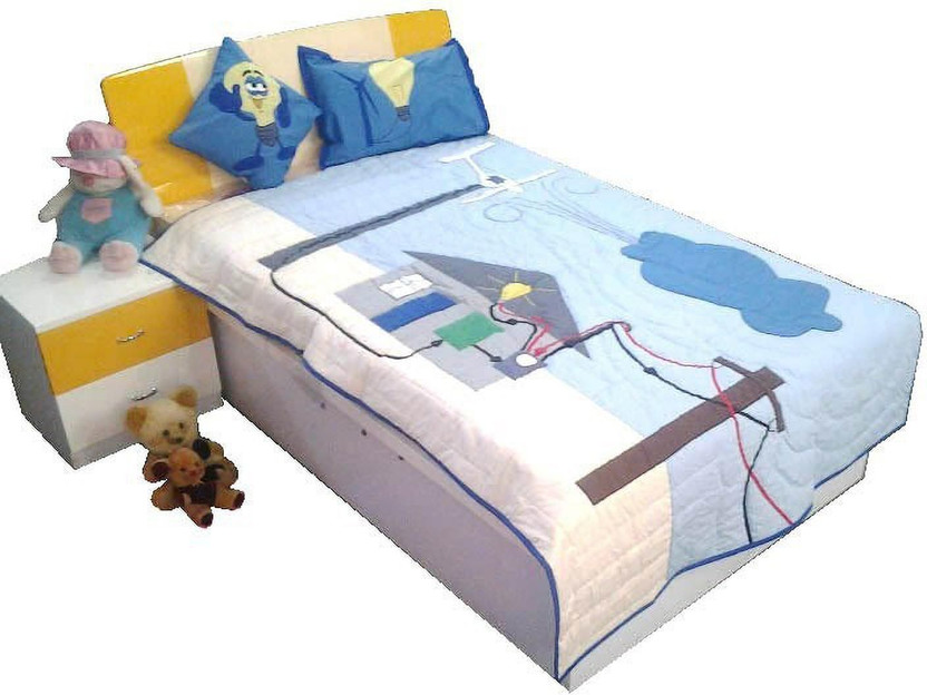 Hugs N Rugs Home Series Cotton Single Sized Bedding Set(Multicolor, Pillow, Comforter, Bed sheet, Cushion)