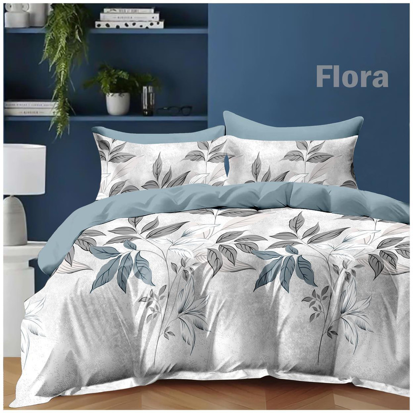 Sitting Style Polycotton Double King Sized Bedding Set(Double King Comforter Set 90x100 inch(1 Comforter+1 Bedsheet+2 Pillow Cover, 1 Reversible Comforter Double king Size 90 x 100 Both Side same Print 1 Bedsheet Double king size 90x100 inches and 2 Pillow Cover(4 Piece Set))
