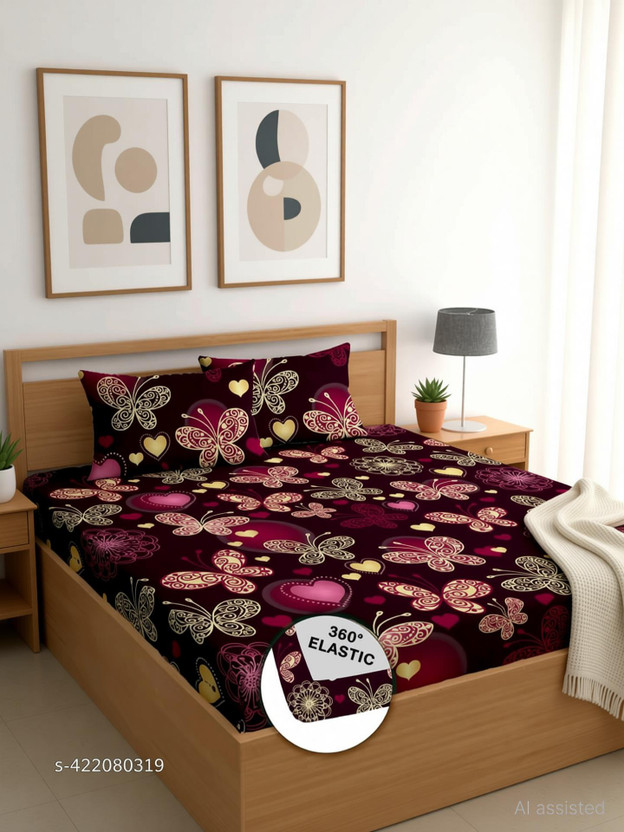 Stylishkanha Stylishkanha Reversible Cotton Queen Bed Cover(Multicolor, 1 bedsheet 2 pillow covers) - Flipkart Deal