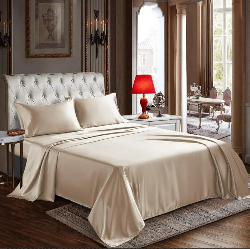 Decent Decent Home Satin Queen Flat 240 TC Solid 1 Bedsheet with 2 Pillow Covers(Multicolor) - Flipkart Deal