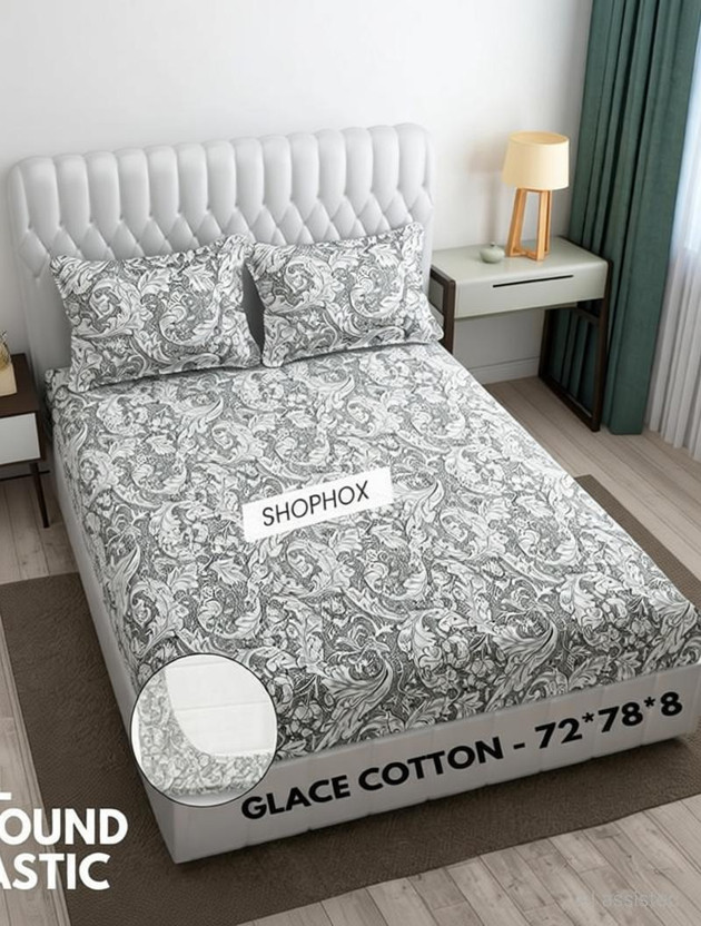 Shophox Shophox Reversible Cotton King Bed Cover(Grey, Multicolor) - Flipkart Deal