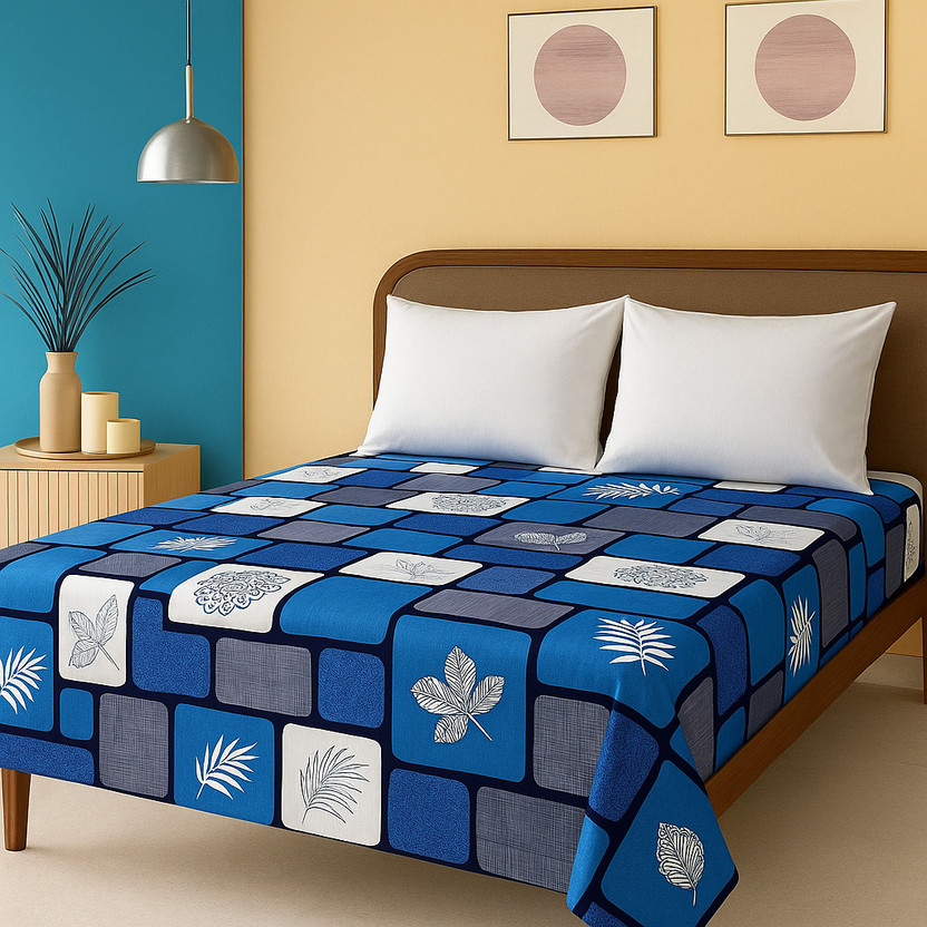 Flipkart SmartBuy Microfiber Double Flat 110 TC Printed 1 Bedsheet(Only Bedsheet)