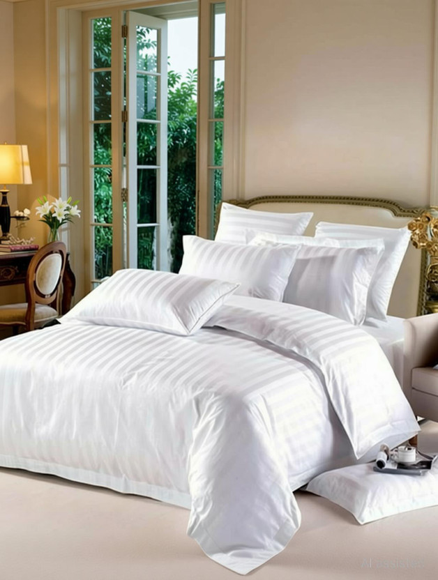 KAPRIDO King Satin Duvet Cover(White)