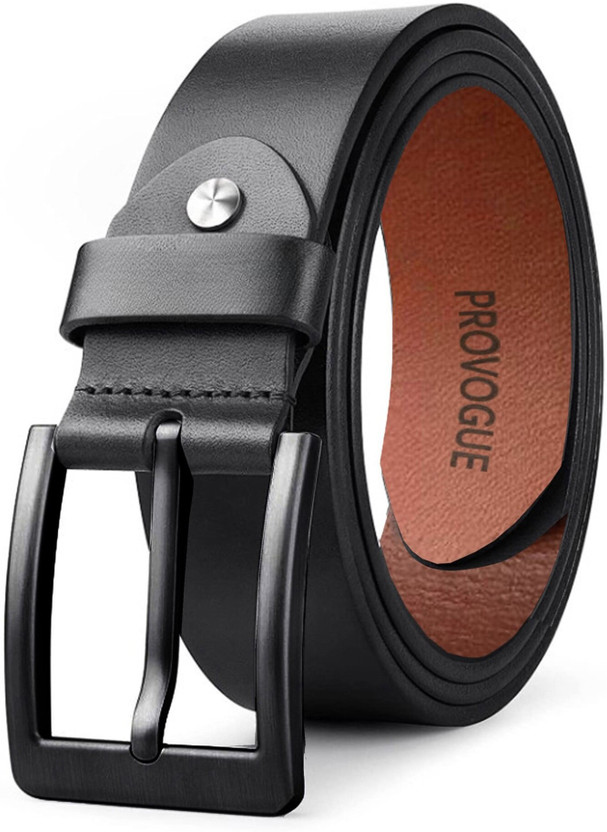 PROVOGUE Men Formal, Casual, Party Black Genuine Leather Belt