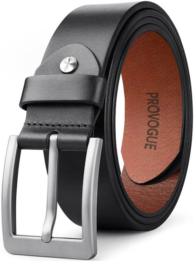 PROVOGUE Men Casual, Formal, Party Black Genuine Leather Belt