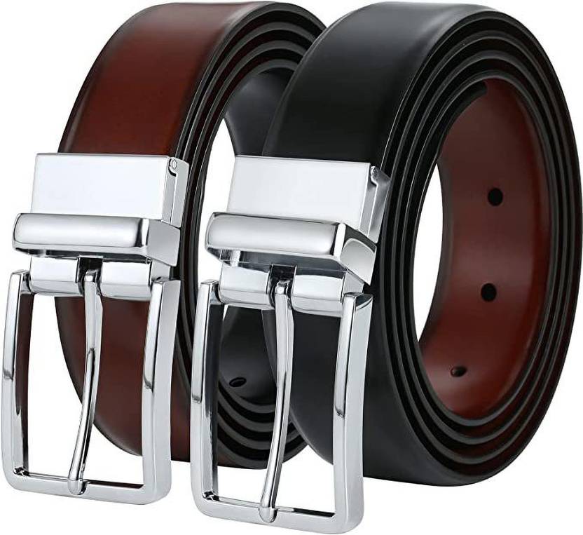 PROVOGUE Men Casual, Evening, Formal, Party Black Artificial Leather Belt