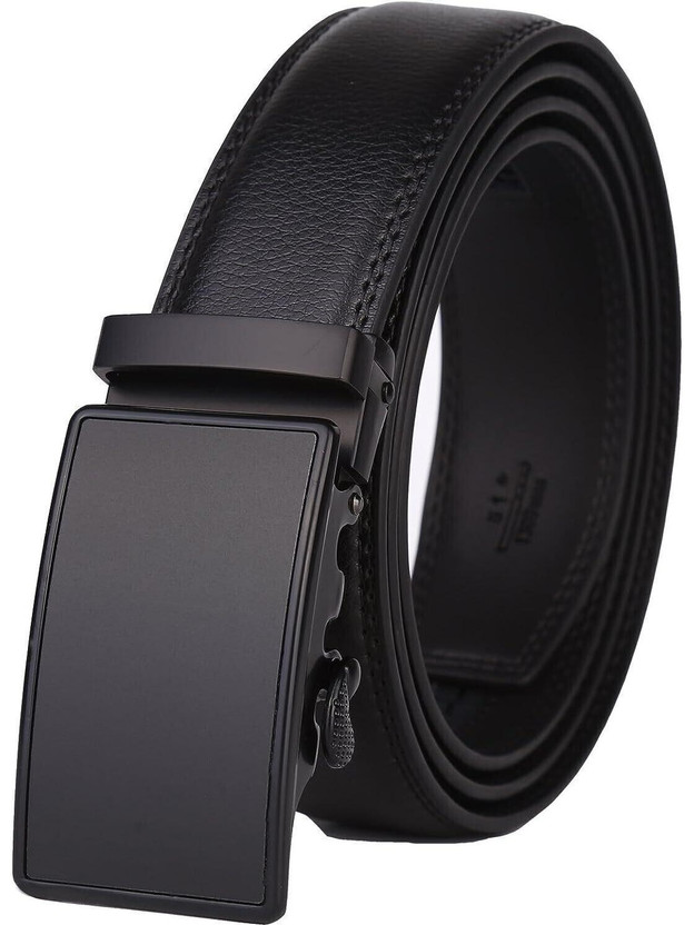 Nexbelt Men Casual, Formal, Evening, Party Black Artificial Leather, Texas Leatherite Belt