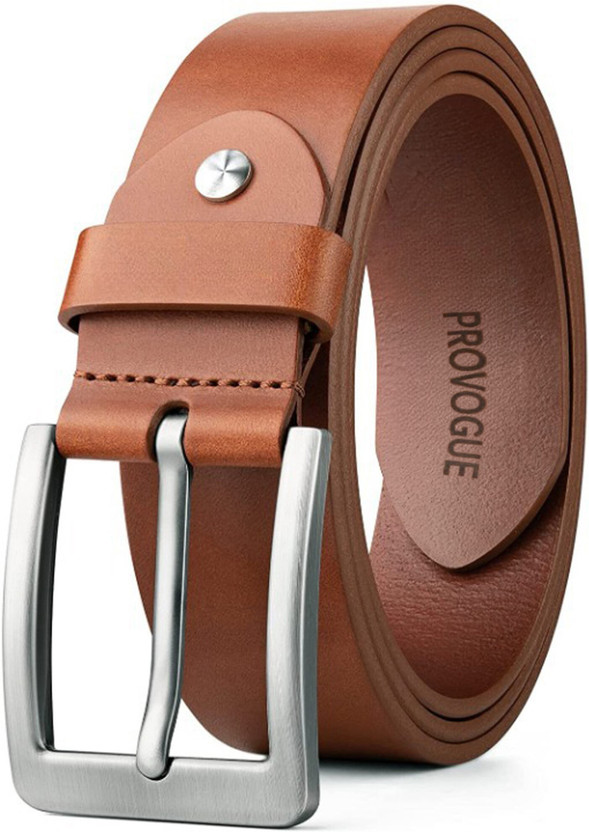 PROVOGUE Men Casual, Formal, Party Tan Genuine Leather Belt