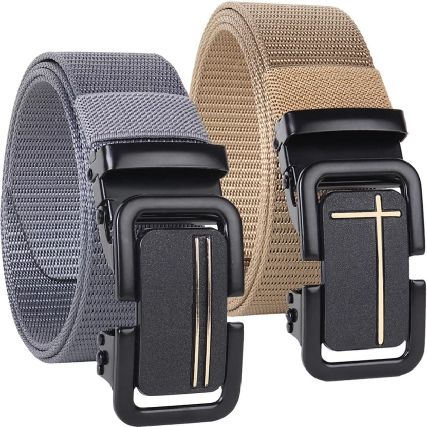 ShopGlobal ShopGlobal Men Casual Grey, Beige Nylon Belt - Flipkart Deal
