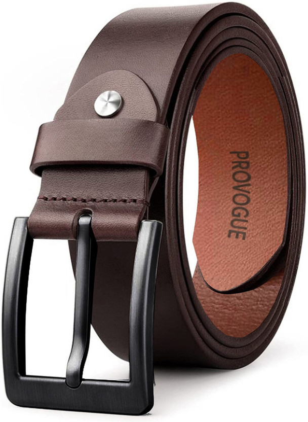 PROVOGUE Men Formal, Casual, Party Brown Genuine Leather Belt