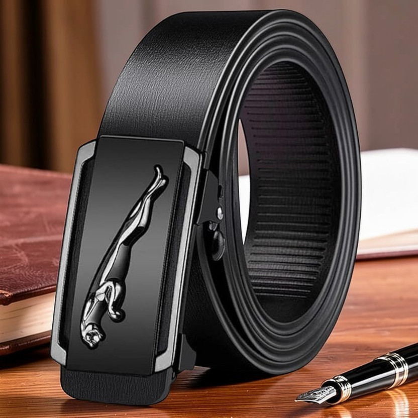 Nexbelt Men Black Artificial Leather, Texas Leatherite Belt
