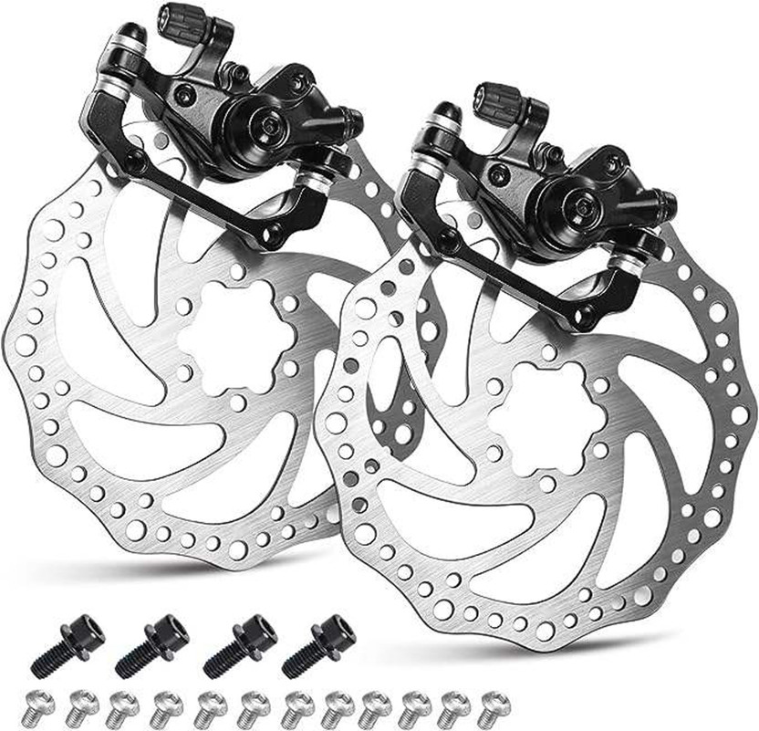 BROKE BRAND Front & Rear Calipers with Rotors | Bicycle Disc Brake Kit with Bolts | Bicycle Brake Disk(160 mm)