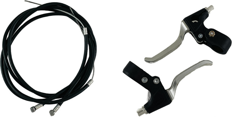 IMPETUS Cycle V-Brake Lever Alloy Clutch Silver Wire Set Power Brakes Disc Bikes Bicycle Brake Disk