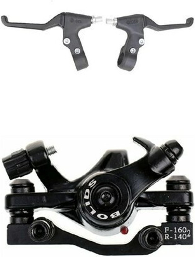 CYCLOWN BLACK ALUMINIUM TYPE BRAKE LEVER SET WITH PREMIUM DISC MACHINE OR CALLIPER. Bicycle Brake Disk