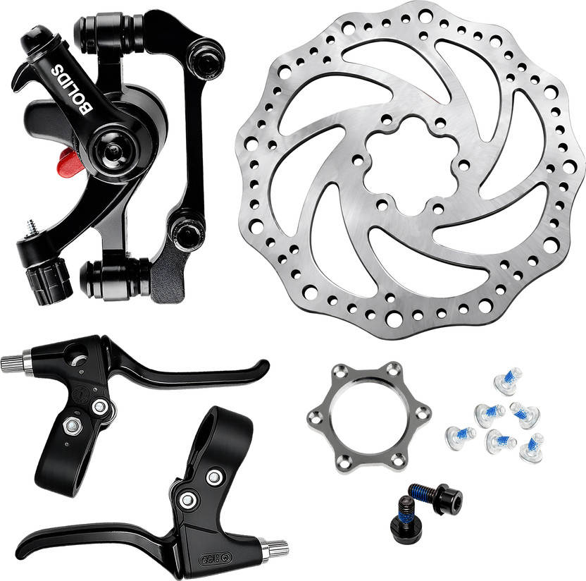 Razaiq Mechanical Disc Brake System with 160mm Rotor, Lever & Hub Nut Kit Bicycle Brake Disk(160 mm)
