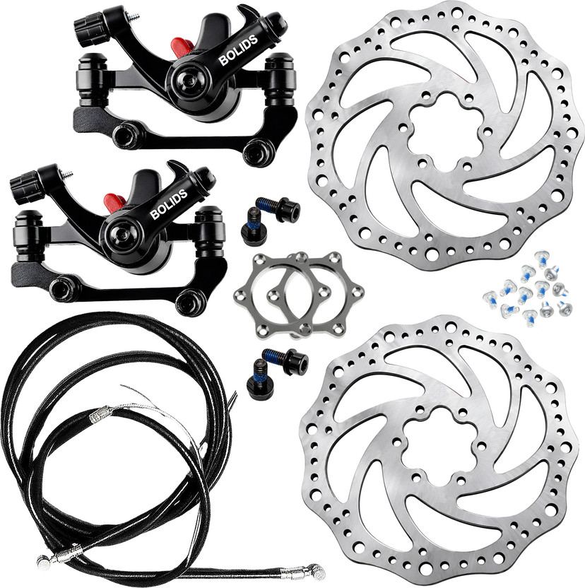 Razaiq 2 Pack Bicycle Disc Brake System with 160mm Rotors & Cable Wire Set Bicycle Brake Disk(160 mm)