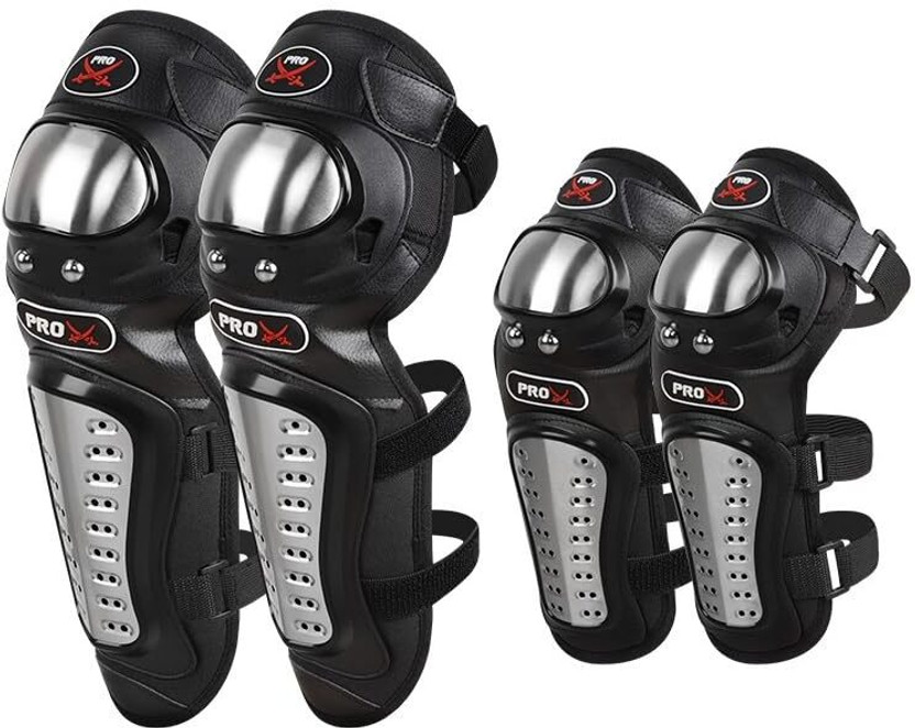 ASRYD Knee Guard, Elbow Guard, Shin Guard Free Black(Pack of 4)