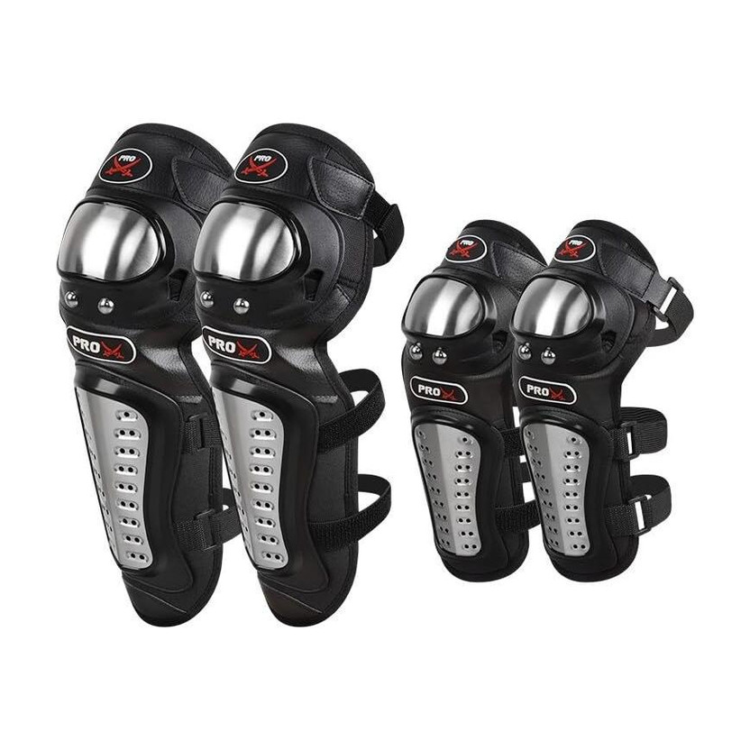 ASRYD Knee Guard, Elbow Guard, Shin Guard Free Black(Pack of 4)