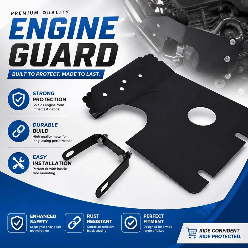 B.K Accessories Engine.Guard for Honda Shine, Shine SP,Dream Yuga,Dream Neo,CD110 BS4,BS6 Models Bike Engine Guard(Honda)