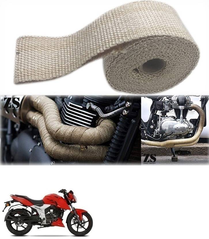 AXWee Silencer Wrap Cream Color for TVS Apache RTR 160 4V Bike Exhaust