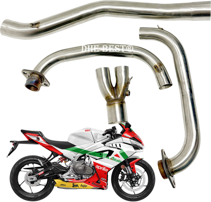 Dhe Best Performance Grade Exhaust Silencer Bend Pipe for Aprilia RS 457 NA NA Full Exhaust System(Stainless Steel)