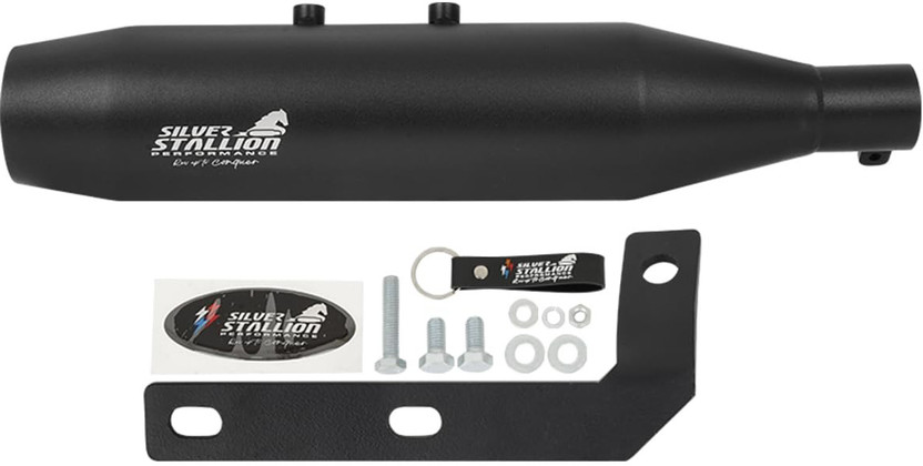 SILVER STALLION PERFORMANCE Silver stallion performance exhaust HUNTER 350 BM Royal Enfield 350 Twin Spark Slip-on Exhaust System(Stainless Steel)