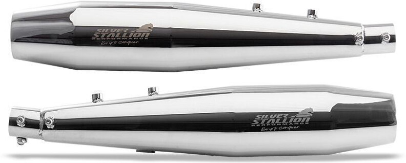 SILVER STALLION PERFORMANCE Exhaust System for Royal Enfield Interceptor 650 / GT 650, Polished Finish Royal Enfield Continental GT Slip-on Exhaust System(Stainless Steel)