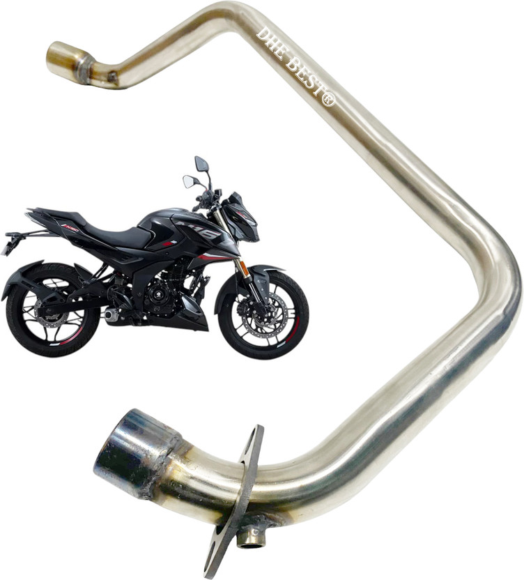Dhe Best High-Performance N160 Bend Pipe Smooth Flow for N160 Bajaj NA Full Exhaust System(Stainless Steel)