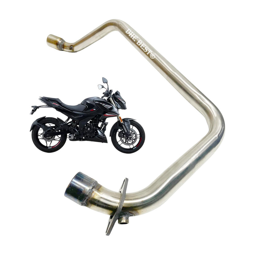 Dhe Best High-Performance N160 Bend Pipe Smooth Flow for N160 Bajaj NA Full Exhaust System(Stainless Steel)
