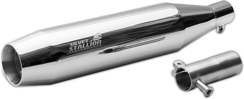 SILVER SILVER STALLION PERFORMANCE Drift Exhaust for CB350 H’ness, +1.8 BHP, +4 Nm Torque, Deep Bass Sound, Silver Honda CB Slip-on Exhaust System(Stainless Steel) - Flipkart Deal