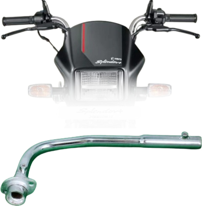 B.K Accessories Splendor UCE Bend Pipe BS3BS4BS6 Easy To Fit Old,New All Model’s Hero Splendor iSmart, Splendor NXG, Splendor Plus, Splendor Pro, Splendor Y2K Full Exhaust System(Mild Steel)