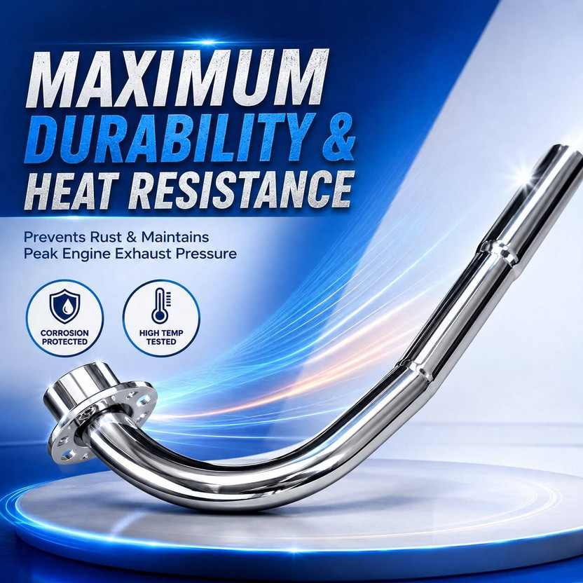 FATHER AUTO Splendor UCE Bend Pipe BS3BS4BS6 Easy To Fit Old,New All Model’s Hero Splendor, Splender iSMART, Splendor Pro, Splendor pro classic, Splendor NXG, Splendor Y2K Full Exhaust System(Mild Steel)