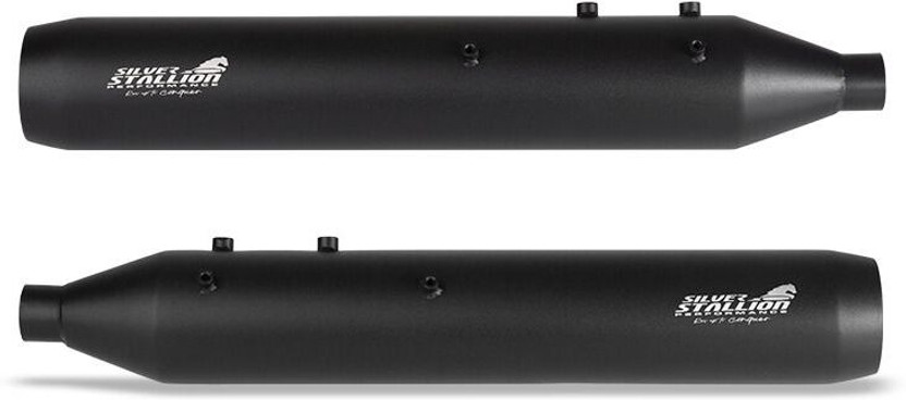 SILVER STALLION PERFORMANCE SILRoadking Exhaust System, +2 BHP Boost, +3.5 Nm Torque, Black Matte Finish Royal Enfield NA Slip-on Exhaust System(Stainless Steel)