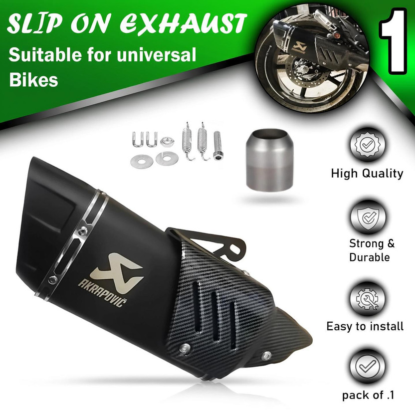 ASRYD ASRYD Yamaha, KTM, Nissan, Honda, Bajaj, Kawasaki, Hyosung, Suzuki Universal For Bike Full Exhaust System(Stainless Steel) - Flipkart Deal