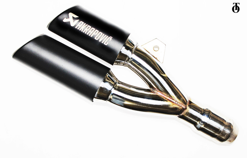 Flipkart OBEROI'S TRADERS Premium Akrapovic Universal Double Twin Tip Tailpipe Slip on Exhaust Silencer KTM, Honda, Kawasaki, Hero, Hyosung, Bajaj Universal For Bike Slip-on Exhaust System(Stainless Steel) - Flipkart Deal