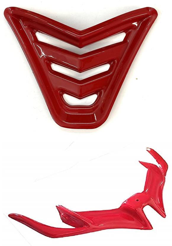 acube mart Nose Grill For Yamaha R15 V3 shine red + r15 v3 winglet red