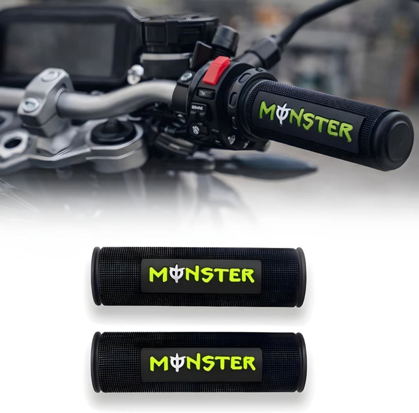 EAZ Premium Universal Soft Rubber Anti-Slip Handle Grip Cover (Pack Of 2) Handle Bar Grip For Universal For Bike NA(Pack of 2)