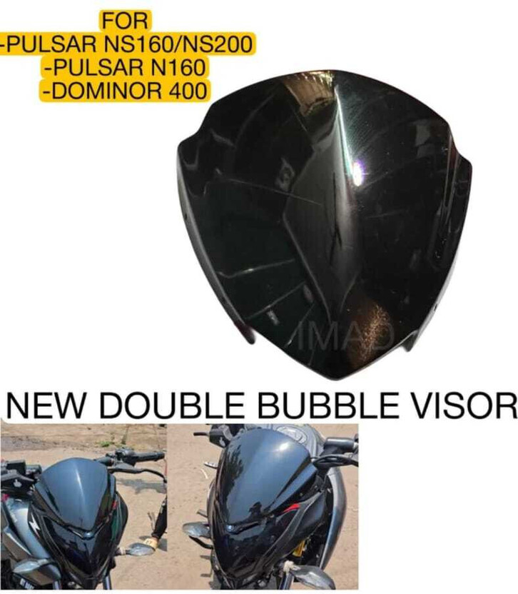 FAVOURITE RIDERS NEW DOMINAR SMALL VISOR BLACK Bike Headlight Visor