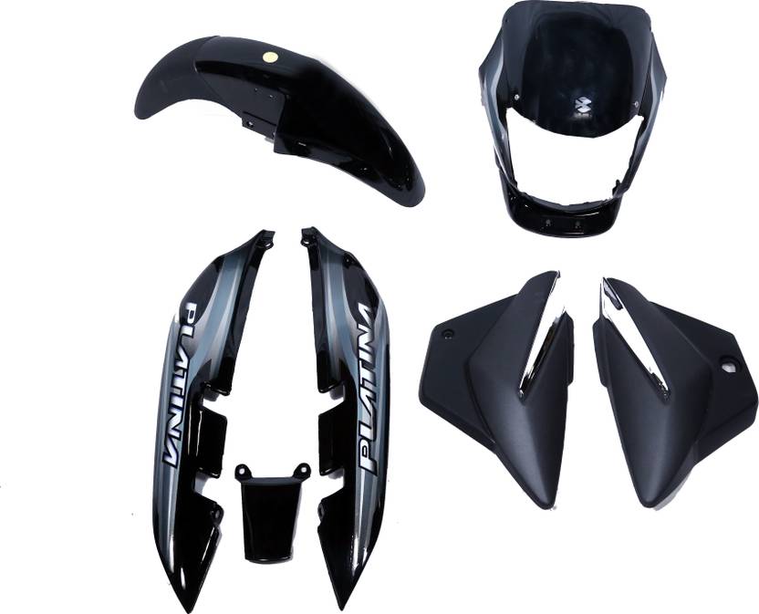 network Fit for full body kit Platina black silver Bike Headlight Visor