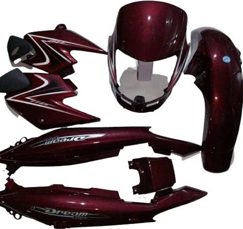 KRAYONS FIT for Full Body KIT for Dream Yuga Bike (Pack of 4, Red) Bike