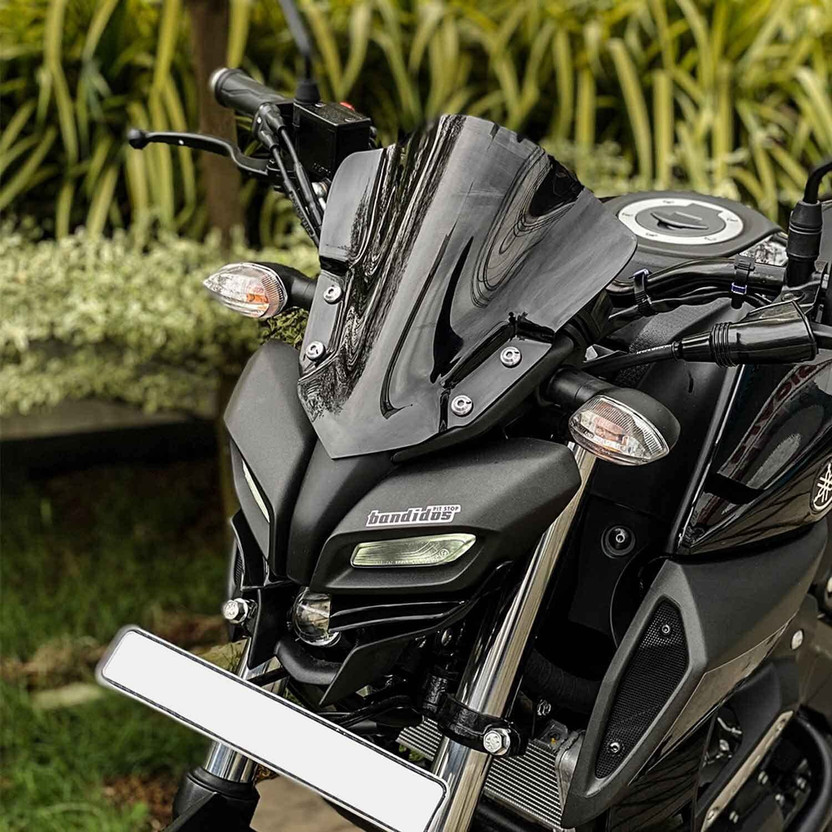 auto trends mt 15 small bubble visor unbreakable Bike Windshield