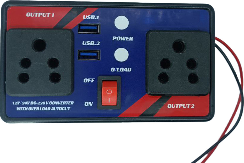 Electronics Crafts 12/24 volt dc to ac convertor with dual usb charger 2 A Bike Mobile Charger