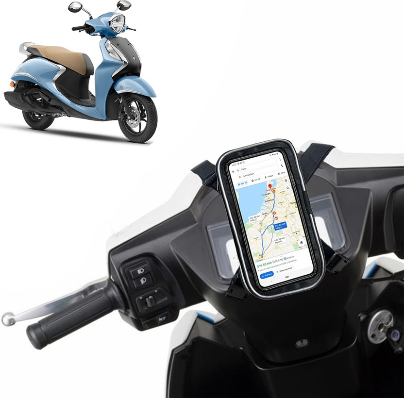 GOSHIV-car and bike accessories Scooter/Scooty Mobile Holder for Fascino 125 FI Bike Mobile Holder(Black)